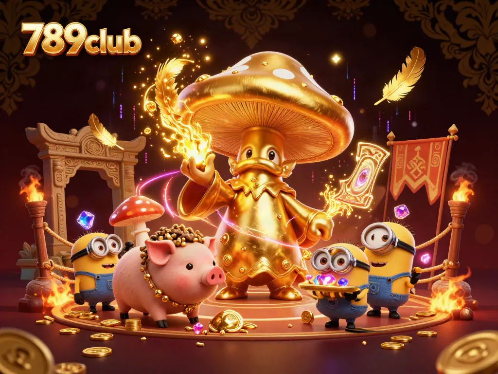 Experience thrilling action at 789club with golden treasures and vibrant casino elements.