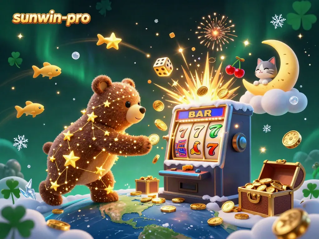 Scoop coins with sunwin-pro in a vibrant 3D casino scene filled with dynamic game elements.