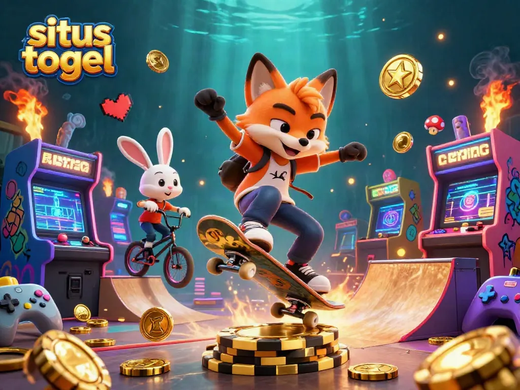 Experience thrilling gameplay with situs togel in this vibrant casino-themed 3D illustration.