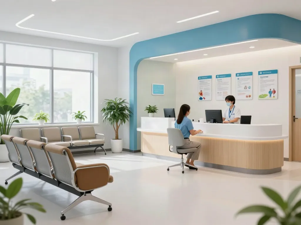 Engaging environment in a health clinic with professional staff, promoting patient care and wellness while incorporating toto slot themes.