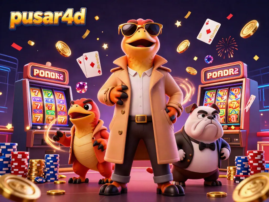 Engage with pusar4d's thrilling slot experience featuring dynamic raptors and casino elements.