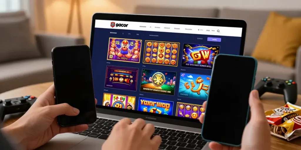 Exciting slot gacor gaming experience displayed on a smartphone screen.