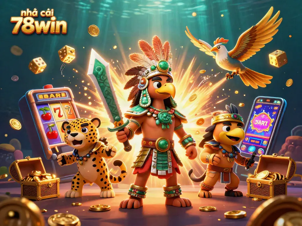 Join the excitement at nhà cái 78win with 3D casino warriors and slot machine jackpots!