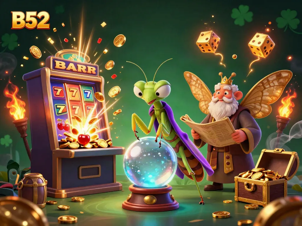 B52 presents a mesmerizing casino experience featuring vibrant characters and dynamic gaming elements.