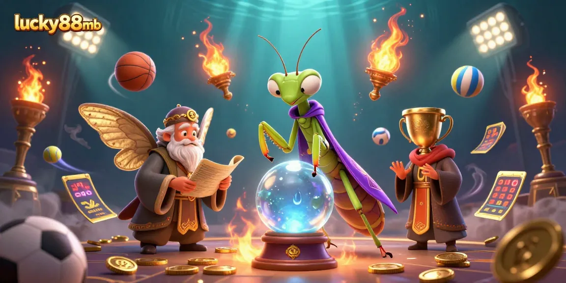 Engage in thrilling betting strategies with lucky88mb, where fortune and 3D characters come alive in a vibrant casino scene.