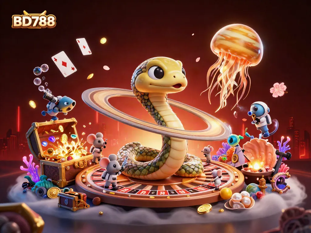 Experience massive wins with BD788's immersive gameplay in a vibrant cosmic casino environment.