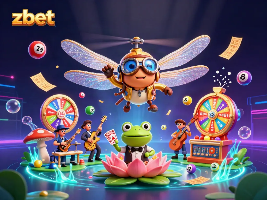 Engage with zbet's vibrant casino scene featuring dynamic elements and characters for an exciting gambling experience.