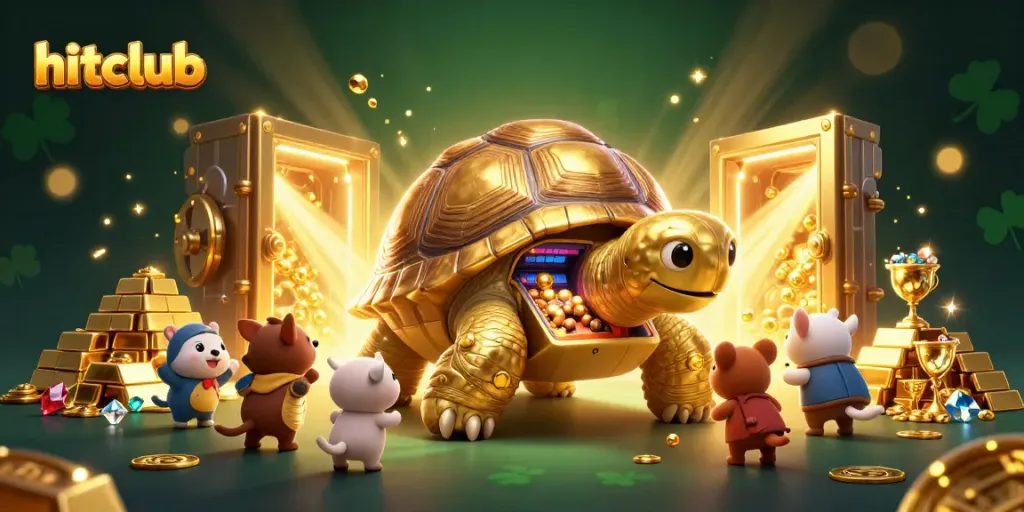 Engage with hitclub's thrilling pinball-inspired gaming scene, rich with colorful characters and dazzling treasures.